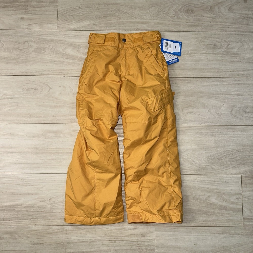 NEW Columbia Snow Pants Kids Size XS Yellow Starchaser Peak Waterproof Ski‎ Snow